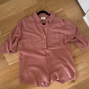 Sabo Skirt Pink Button-Up Romper